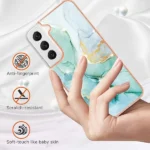 Samsung Galaxy S23 Plus Marble Blue Slim Case - Image 2