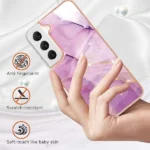 Samsung Galaxy S23 Plus Marble Purple Slim Case - Image 4