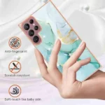 Samsung Galaxy S23 Ultra Marble Blue Slim Case - Image 6