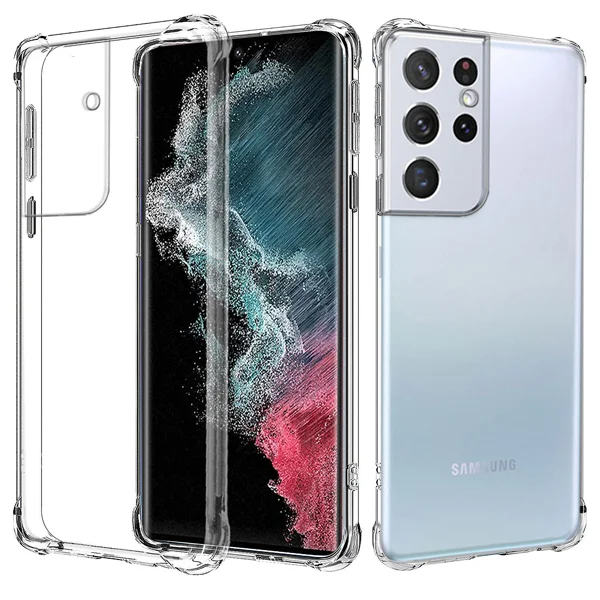 For-Samsung-Galaxy-S22-Ultra-Clear-Case-Shockproof-Tough-Gel-Clear-Transparent-Air-Cushion-Cover-6 Samsung Galaxy S22 Ultra Clear Shockproof Gel Case - Image 1