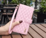 Samsung Galaxy S23 Quilted Leather Wallet Case – Rose Gold - Image 2