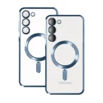 Samsung Galaxy S24 FE MagSafe Magnetic HaloLock Shockproof Clear Case – Blue Cover