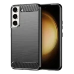 Samsung Galaxy S23 Shockproof Rugged Matte Carbon Fiber Case - Black