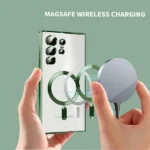 Samsung Galaxy S23 Ultra MagSafe HaloLock Clear Case – Green - Image 2