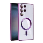 Samsung Galaxy S23 Ultra MagSafe HaloLock Clear Case – Purple