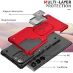 Samsung Galaxy S23 Ultra Magnetic Ring Rugged Case – Rose Gold - Image 4