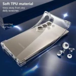 Samsung Galaxy S24 Ultra Clear Case Heavy Duty Transparent TPU Bumper Shockproof Cover - Image 4
