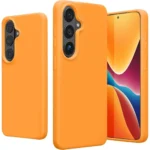 Samsung Galaxy S26 Shockproof Silicone Bumper Case – Orange Protective Cover