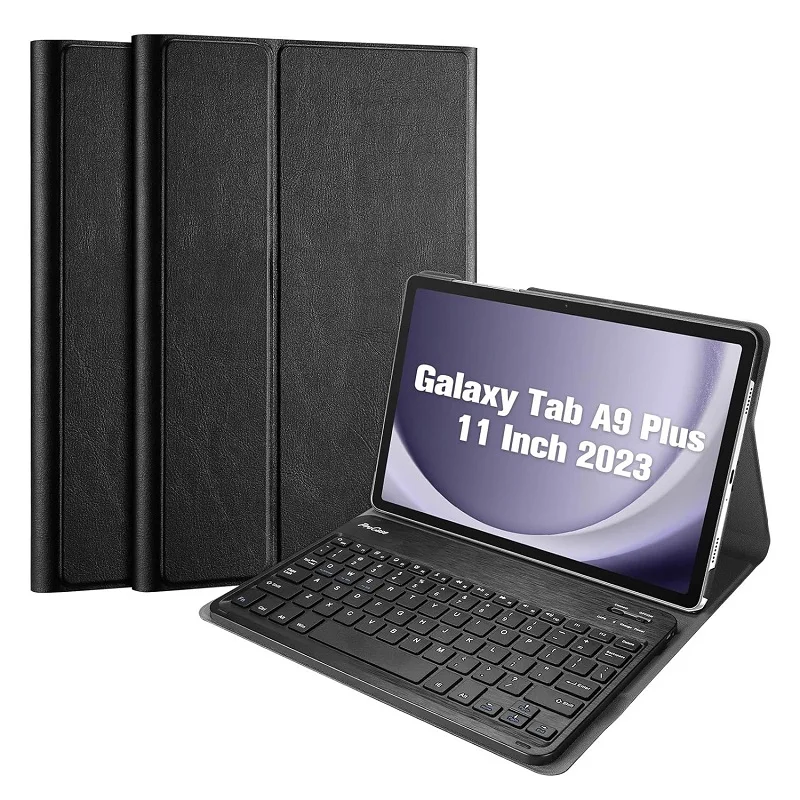 For-Samsung-Galaxy-Tab-A9-A9-Plus-Wireless-Bluetooth-Keyboard-Case-Cover-Black-1 Tab A9 Plus Keyboard Case – Black Wireless Bluetooth Cover - Image 1