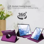 Tab A9 Plus Case – Red 360° Rotating Flip Stand Cover - Image 2