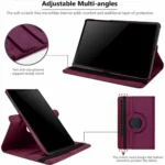 Tab A9 Plus Case – Purple 360° Rotating Flip Stand Cover - Image 3