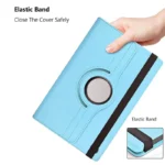 Galaxy Tab A9 Plus Case – Sky Blue 360° Rotating Flip Stand - Image 5