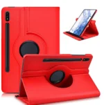 Samsung Galaxy Tab S6 Lite 10.4 SM-P610/P615 Red 360° Rotating Leather Stand Case - Image 3