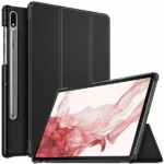 Samsung Galaxy Tab S8+ 12.4 SM-X800/X806 Black Leather Magnetic Stand Case - Image 2