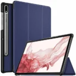 Samsung Galaxy Tab S8+ 12.4 SM-X800/X806 Blue Leather Magnetic Stand Case - Image 2