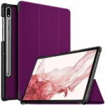 Samsung Galaxy Tab S8+ 12.4 SM-X800/X806 Purple Leather Magnetic Stand Case - Image 2