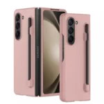 Samsung Galaxy Z Fold 4 Pink S Pen Holder Hinge Protection Shockproof Case
