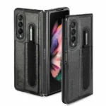Samsung Galaxy Z Fold 5 5G Black PU Leather S Pen Holder Protective Case