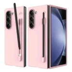 Samsung Galaxy Z Fold 7 Slim Matte Silicone Case with S Pen Holder – Pink - Image 6