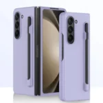 Samsung Galaxy Z Fold 7 Slim Matte Silicone Case with S Pen Holder – Purple - Image 6