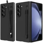 Samsung Galaxy Z Fold 7 Slim Matte Silicone Case with S Pen Holder – Black - Image 6