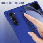 Samsung Galaxy Z Fold 7 Slim Matte Silicone Case with S Pen Holder – Black - Image 2