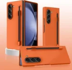 Samsung Galaxy Z Fold 7 Slim Matte Silicone Case with S Pen Holder – Black - Image 4
