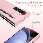 Samsung Galaxy Z Fold 7 Slim Matte Silicone Case with S Pen Holder – Blue - Image 5