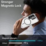 Samsung Galaxy S26 Magnetic Clear MagSafe Case with Ring Stand – Black Cover - Image 4