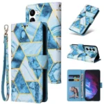 Samsung Galaxy S23 Marble Wallet Case – Blue