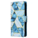 Samsung Galaxy S23 Marble Wallet Case – Blue - Image 5