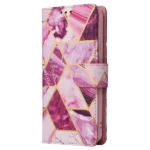 Samsung Galaxy S23 Marble Wallet Case – Purple - Image 3