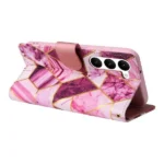 Samsung Galaxy S23 Marble Wallet Case – Purple - Image 2