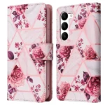 Samsung Galaxy S23 Plus Marble Wallet Case – Rose Gold - Image 4