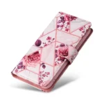 Samsung Galaxy S23 Plus Marble Wallet Case – Rose Gold - Image 2