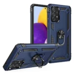 Samsung Galaxy A72 Blue Magnetic Ring Rugged Shockproof Heavy Duty Protective Case Cover