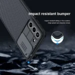 Nillkin Samsung Galaxy S23 Plus CamShield Slim Protective Case with Slide Camera Cover – Black - Image 3