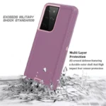 Samsung Galaxy S22 Heavy Duty Defender Rugged Case – Purple - Image 2