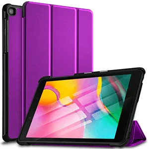 Galaxy Tab A7 case Purple magnetic folio stand cover