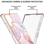 Samsung Galaxy S22 Ultra Marble Pink Slim Case - Image 3