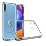 Samsung Galaxy A21 Crystal Clear Heavy Duty Transparent TPU Bumper Shockproof Case - Image 2