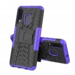 Samsung Galaxy A20 Purple Heavy Duty Tough Kickstand Shockproof Rugged Case - Image 3