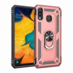 Samsung Galaxy A20 Rose Gold Shockproof Magnetic Car Mount Ring Case