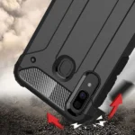 Samsung Galaxy A20 Black Shockproof Heavy Duty Rugged Armour Case - Image 3