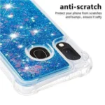 Samsung Galaxy A20 Blue Smart Shockproof Dynamic Liquid Glitter Stars Case - Image 4