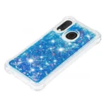 Samsung Galaxy A20 Blue Smart Shockproof Dynamic Liquid Glitter Stars Case - Image 5
