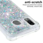Samsung Galaxy A20 White Smart Shockproof Dynamic Liquid Glitter Stars Case - Image 4