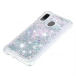 Samsung Galaxy A20 White Smart Shockproof Dynamic Liquid Glitter Stars Case - Image 5