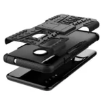 Samsung Galaxy A20s Black Heavy Duty Tough Kickstand Shockproof Rugged Case - Image 3