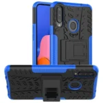 Samsung Galaxy A20s Blue Heavy Duty Tough Kickstand Shockproof Rugged Case - Image 2